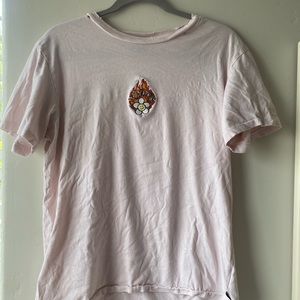 Afends baby pink flower fire tee